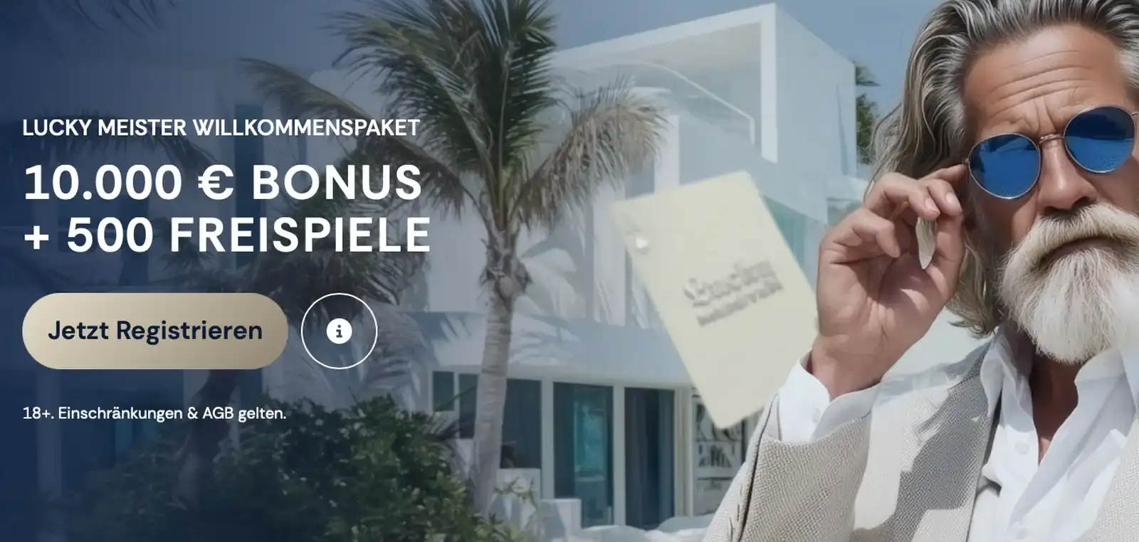 Lucky Meister Casino Willkommenspaket mit 10.000 € Bonus und 500 Freispielen